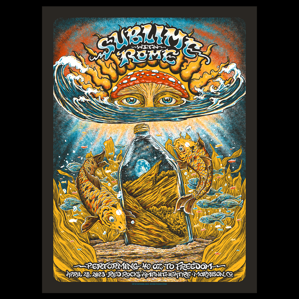 Red Rocks Poster Sublime With Rome Merch Store