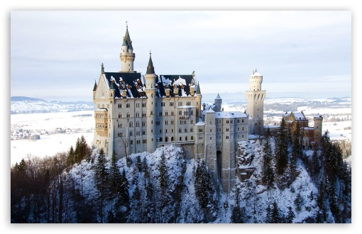 Neuschwanstein Castle In Germany Winter HD Wallpaper For Standard