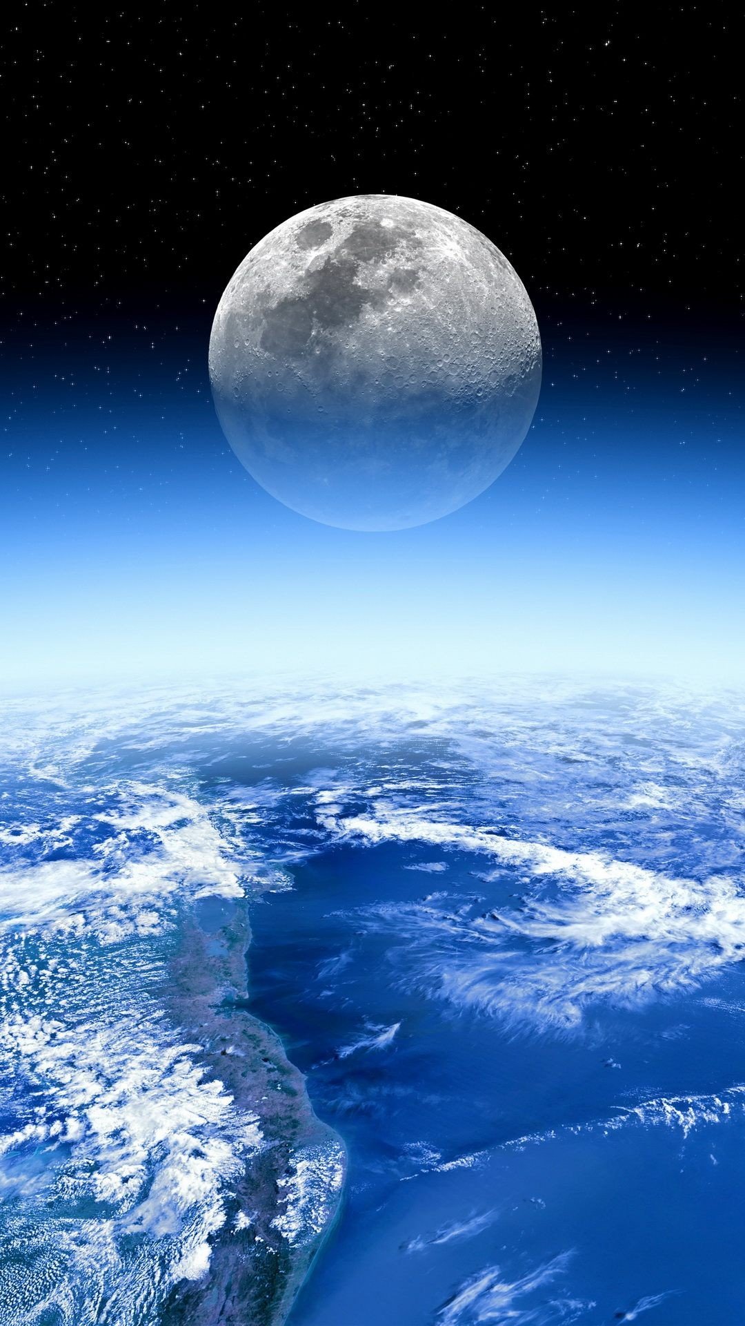 Download Earth Iphone Mobile Wallpapers   Earth Moon Wallpaper 1080x1920