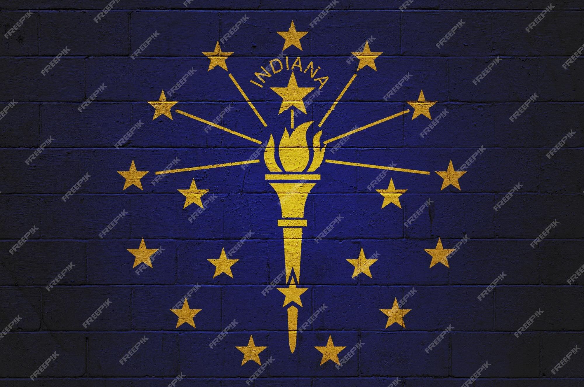 Premium Photo Flag Of Indiana Painted On A Wall