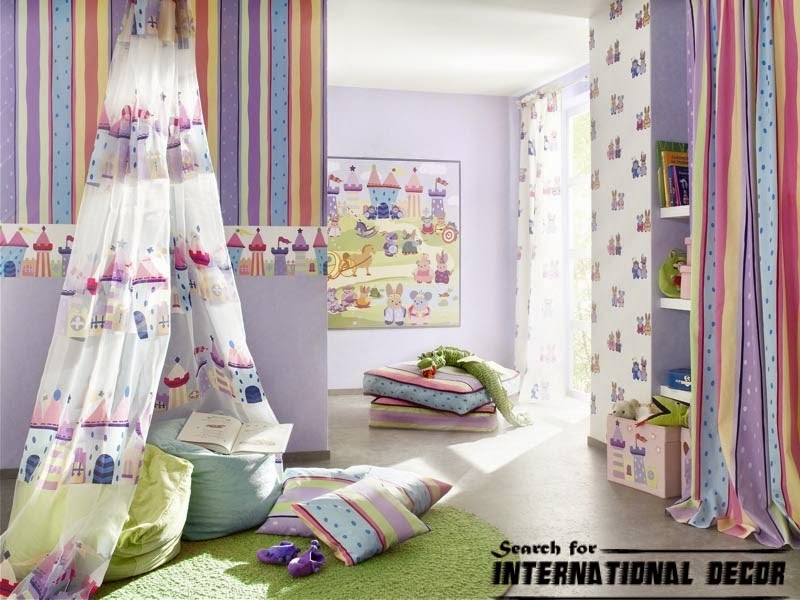 Wallpaper Nursery Kids Purple