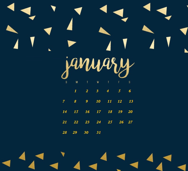 January 2018 HD Calendar Calendar 2018 796x725