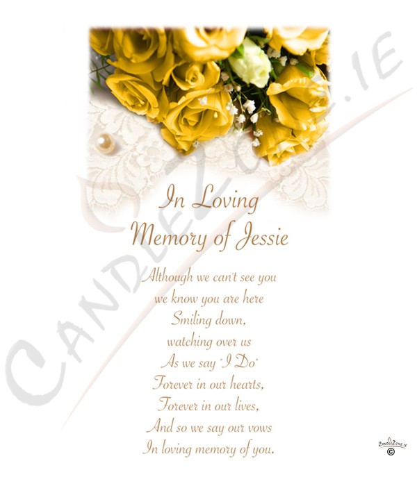 Sunflower Roses Gold Script Wedding Remembrance Candle HD Wallpaper