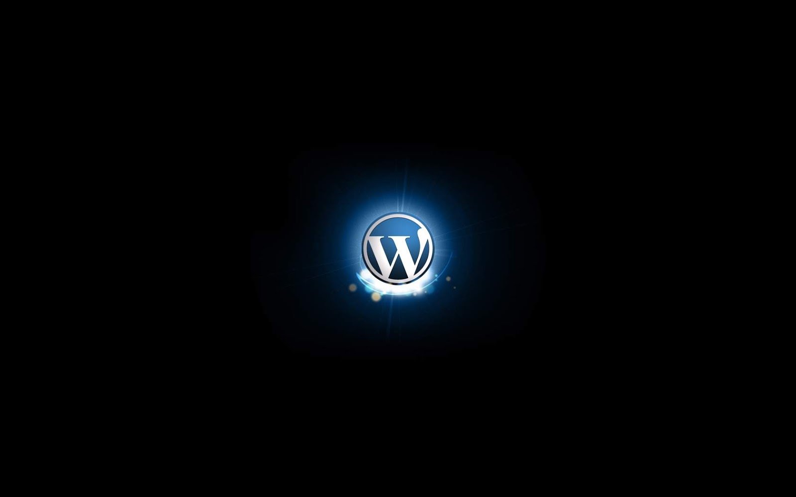 black blue wordpress logo wallpaper hd high quality black blue 1600x1000