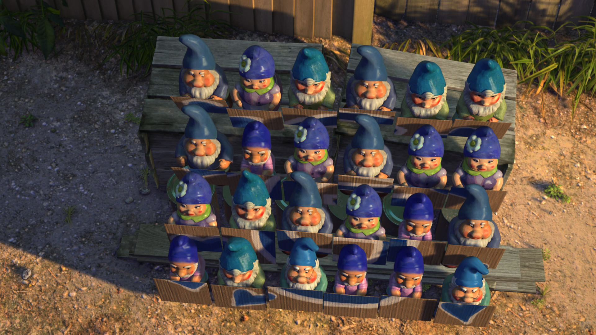 Blue Garden Gnomes From Gnomeo And Juliet Desktop Wallpaper