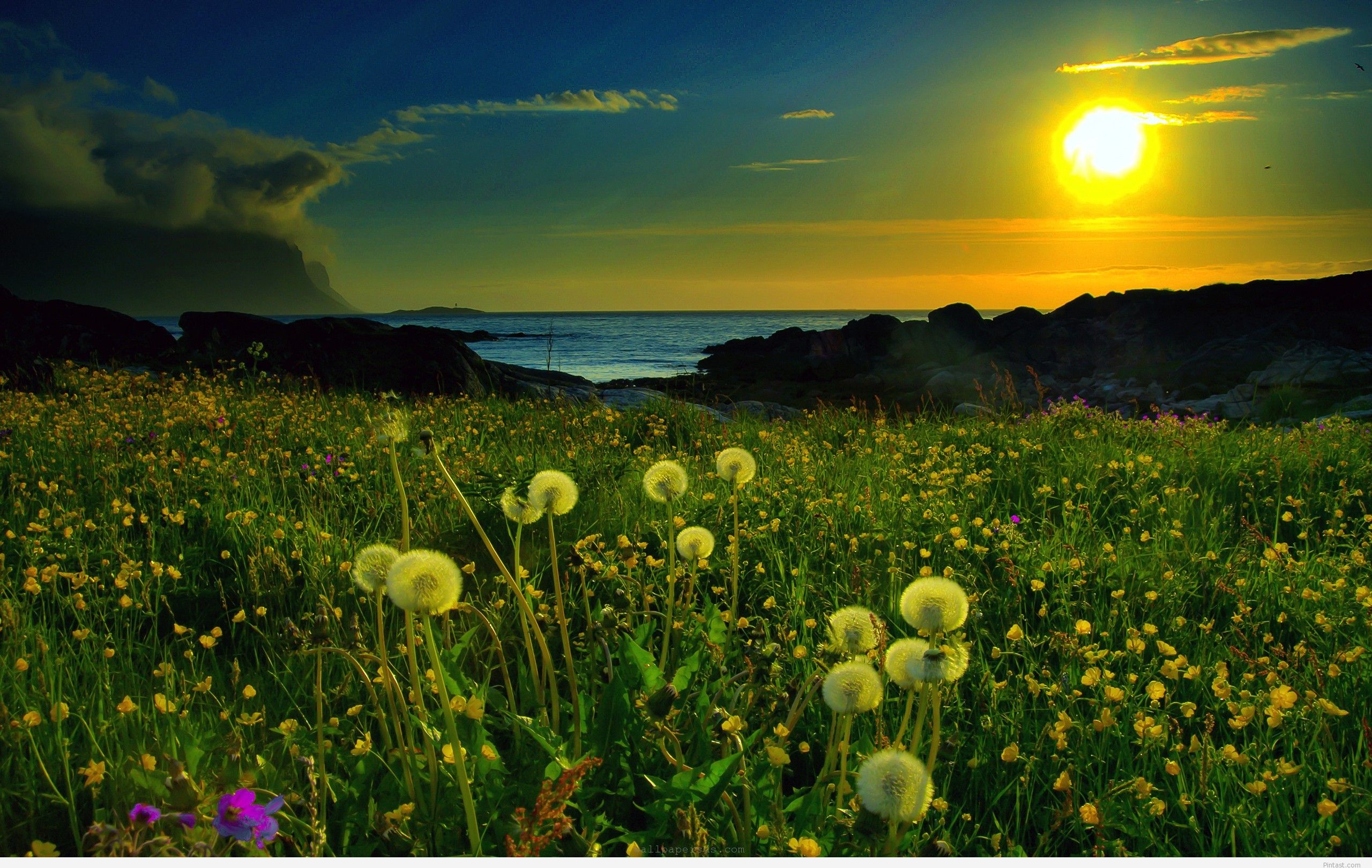 Awesome Spring Nature Sunset background wallpaper Pintast