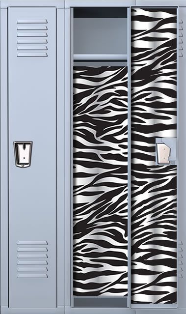 Zebra Print Silk Locker Wallpaper Set Decorations And Access