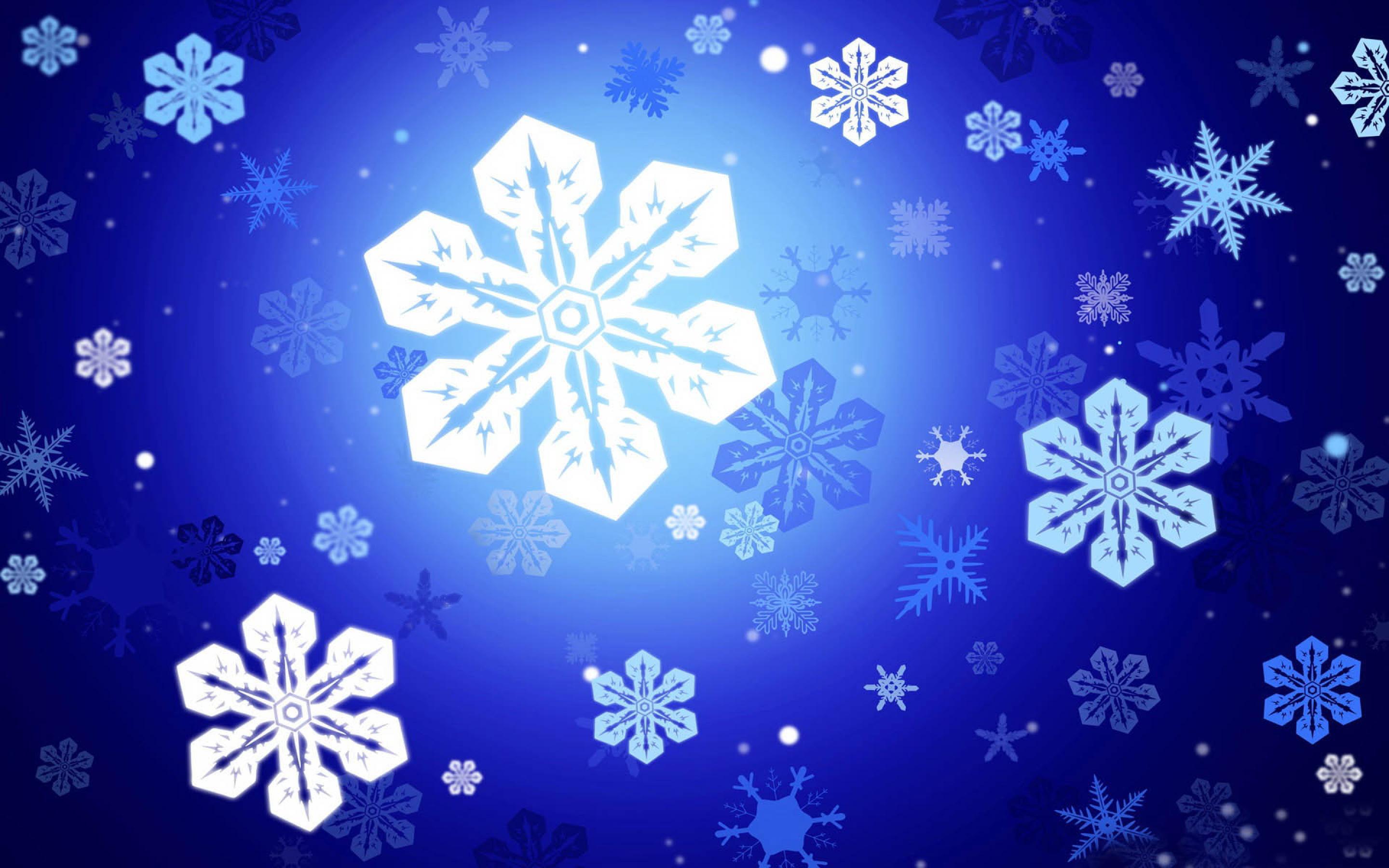 Snowflakes On A Blue Wallpaper And Image