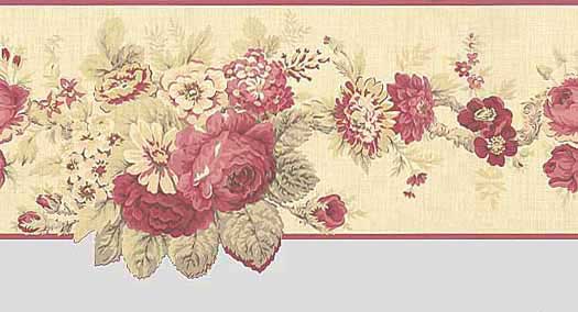 Die Cut Vintage Floral Wallpaper Border