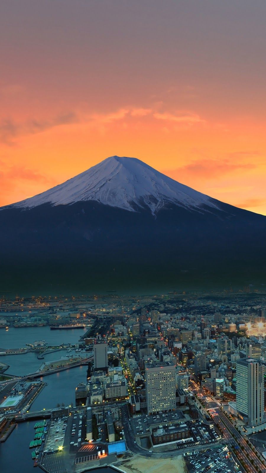 Sunset On Mount Fuji Tokyo X iPhone Wallpaper Japan