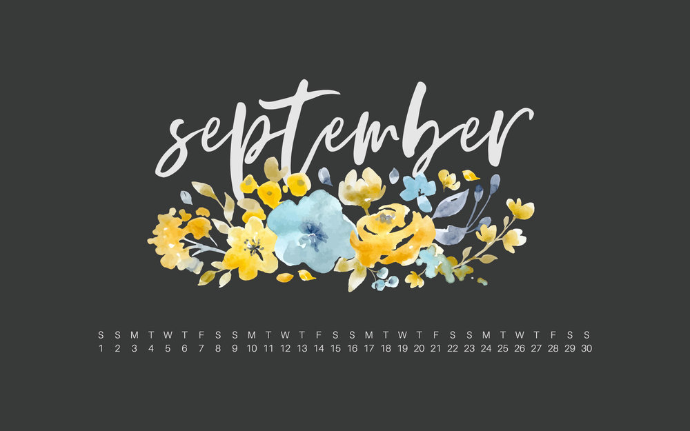 September Desktop Calendar Wallpaper Uppercase Designs