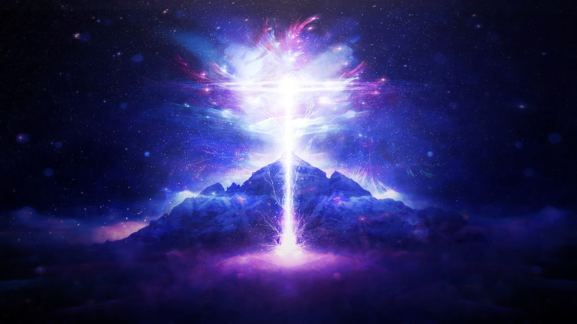 Purple Lightning Wallpaper