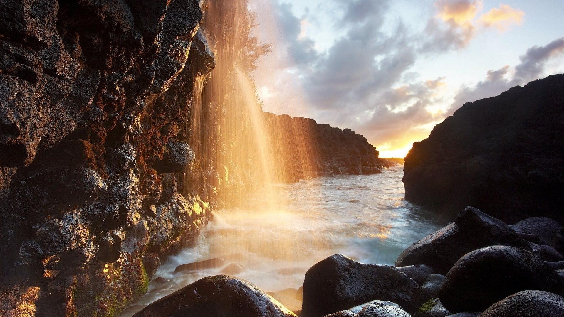  Magical Coastal Waterfall Wallpapers 7792 HD Wallpaper 3D Desktop