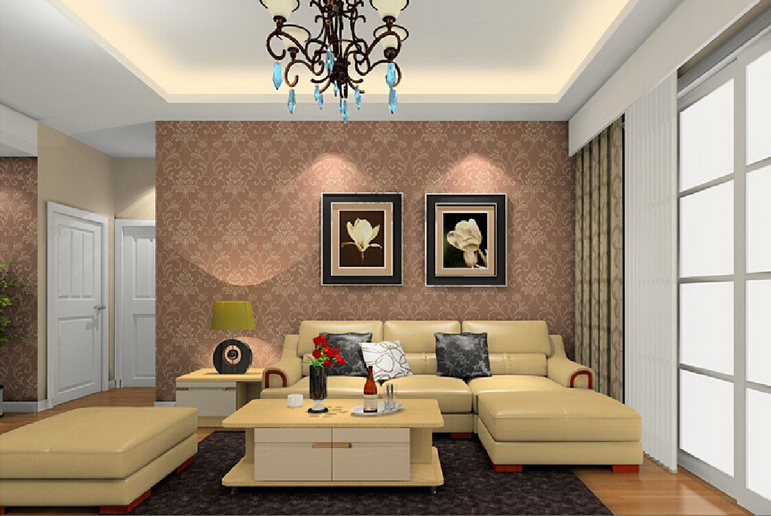 Minimalist European Style Sofa Back Wall 3d
