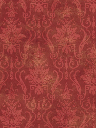 Red Damask Ironworks Wallpaper Rustic Country Primitive