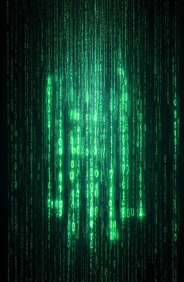 Matrix Binary Code Falling Wallpaper