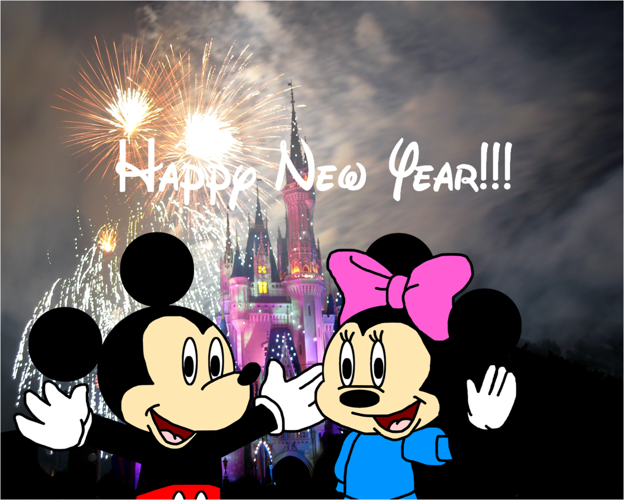 Mickey And Minnie Wish Happy New Year By Supermarcoslucky96 On
