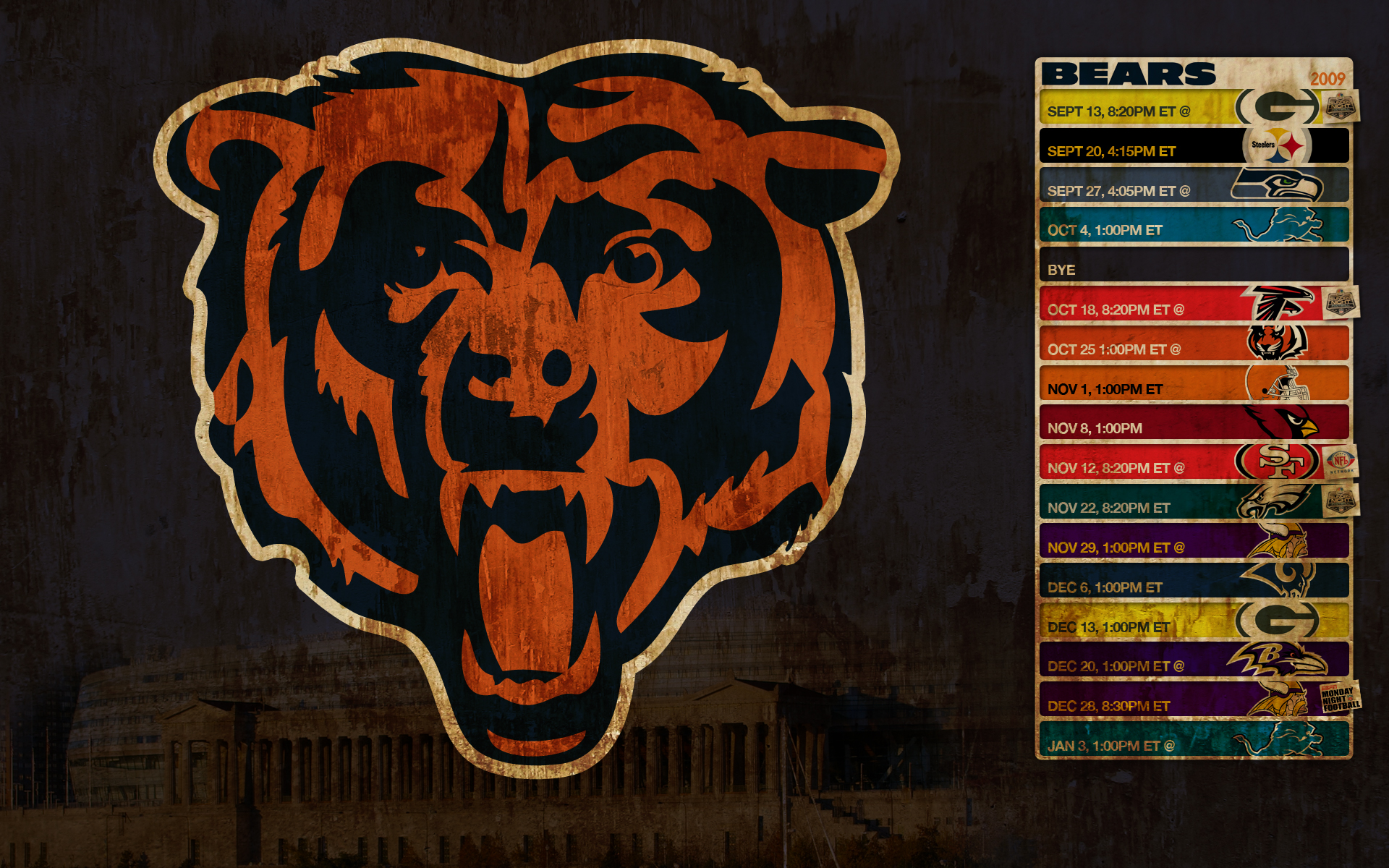 Related Wallpaper Chicago Bears Schedule