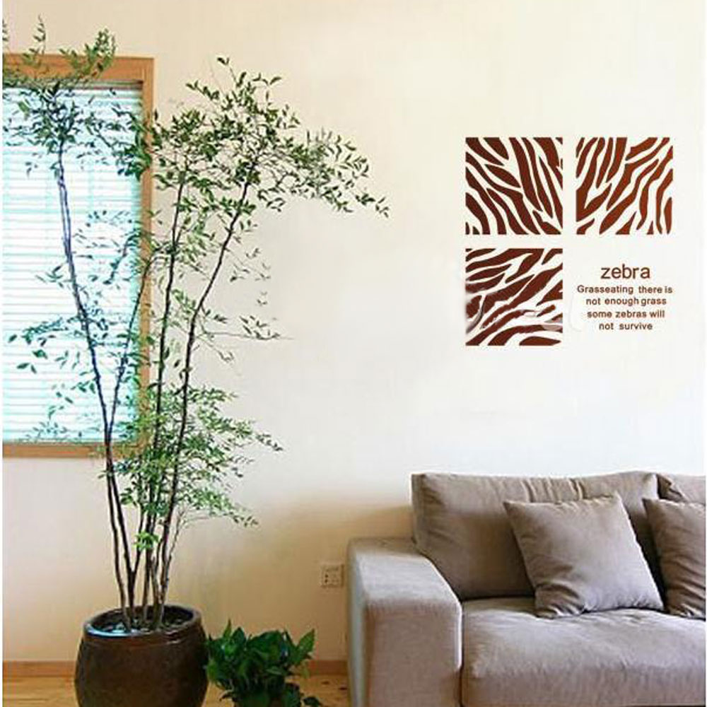 Free download Zebra Stripe Pattern Graffiti Removable Wallpaper larger