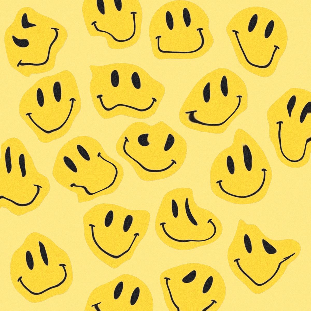 Free download smiley face Yellow aesthetic pastel Iphone wallpaper ...