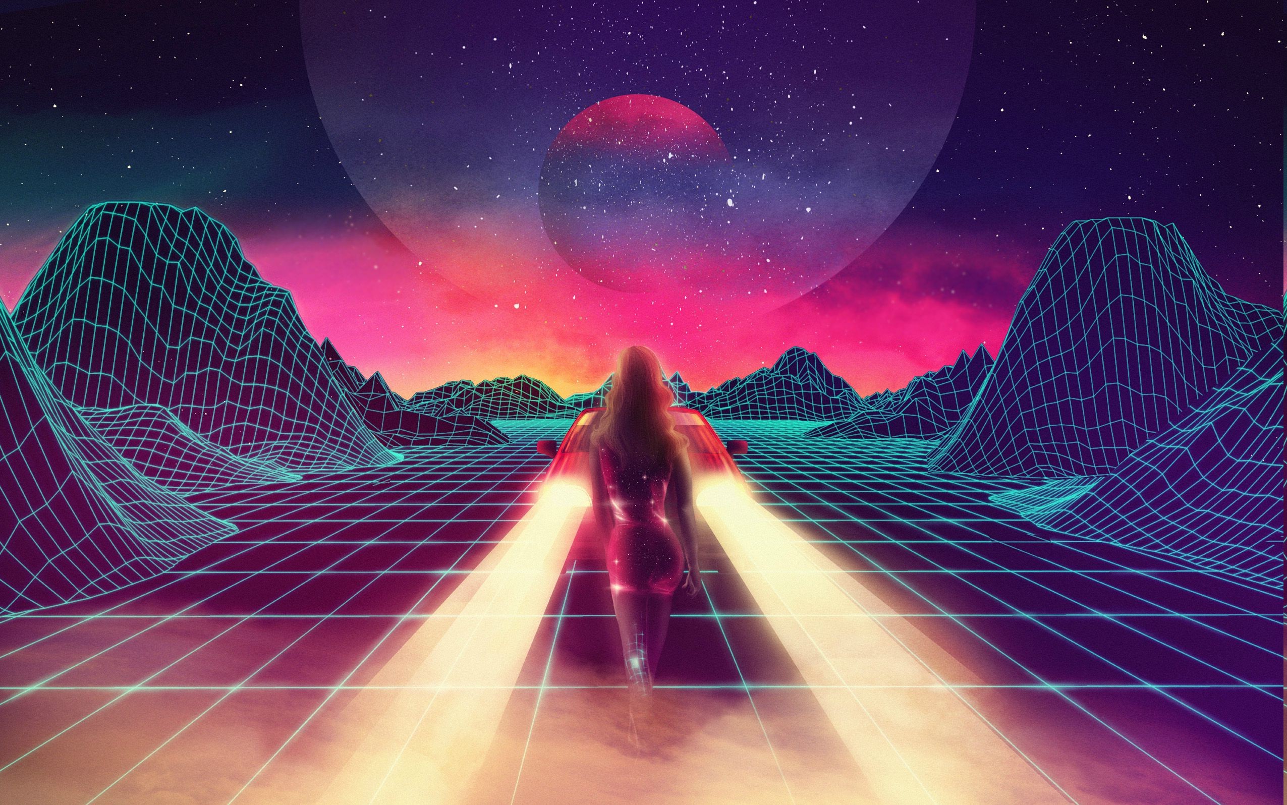 [48+] Synthwave Wallpaper on WallpaperSafari