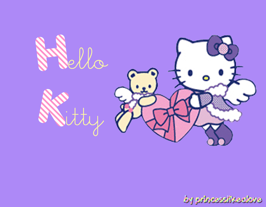Hello Kitty Purple Wallpaper By Princesslikealove