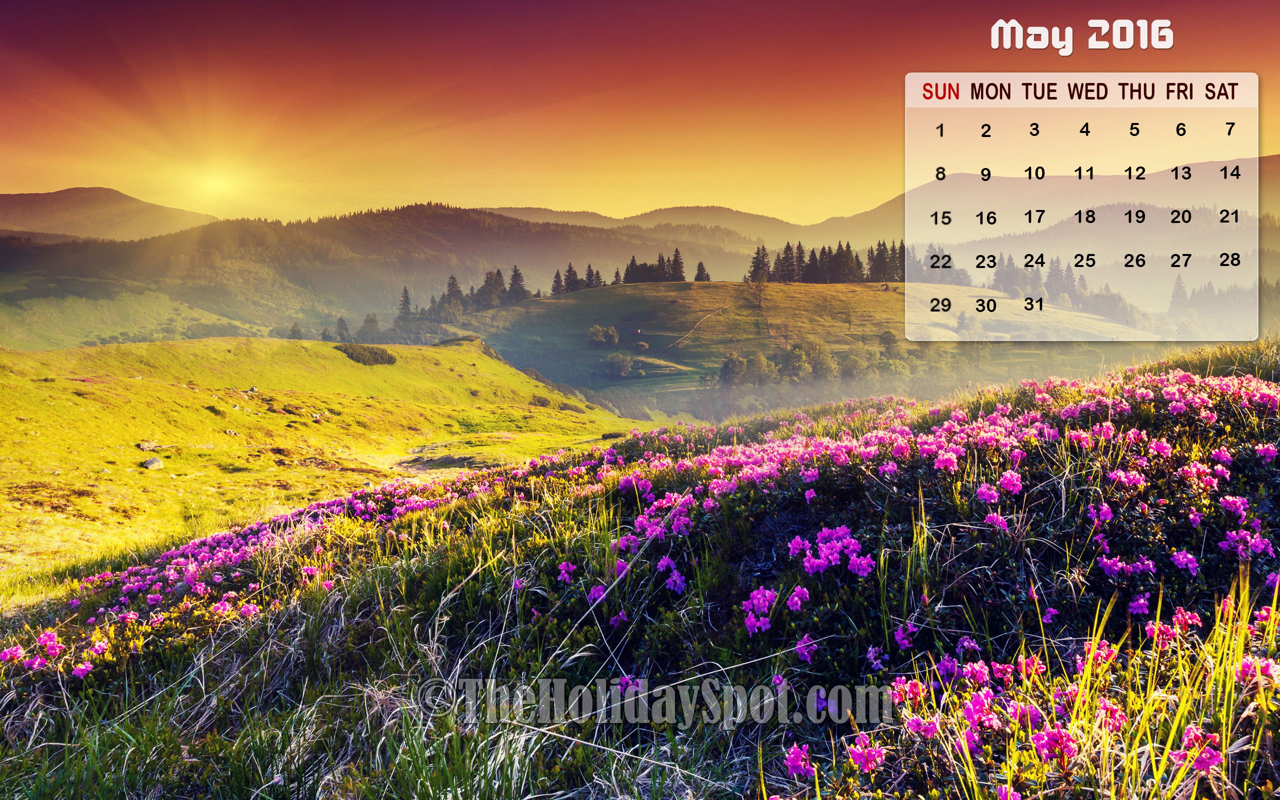 Month Calendar Desktop Wallpaper