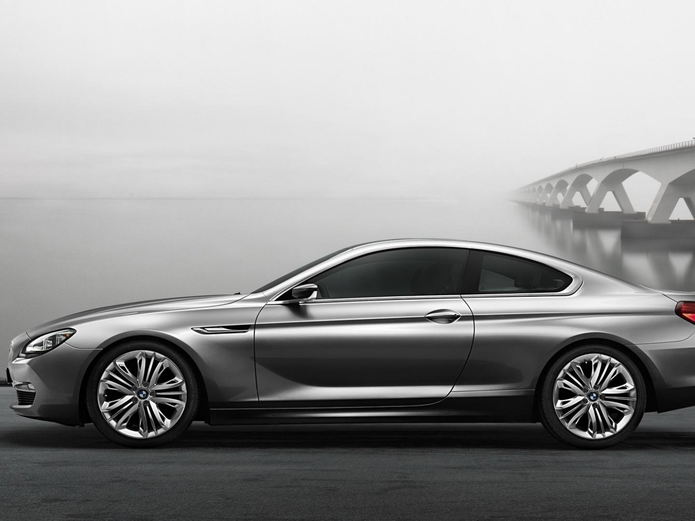 Bmw Series Coupe Side In The Fog HD Desktop