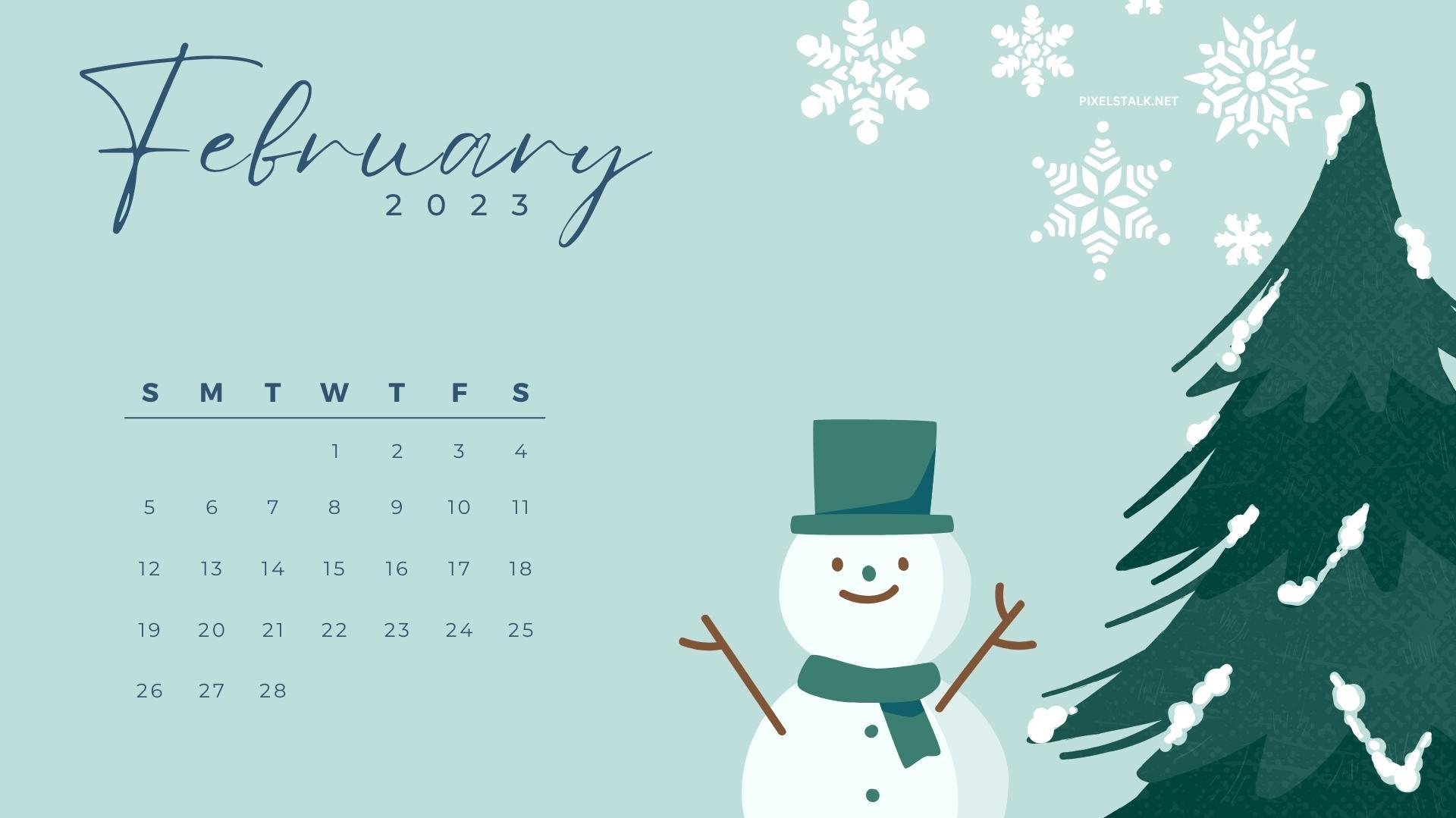 February 2023 Calendar Desktop Wallpapers