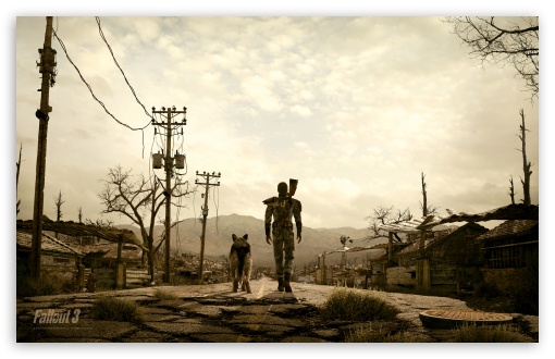 Fallout Man And His Dog HD Wallpaper For Standard Fullscreen