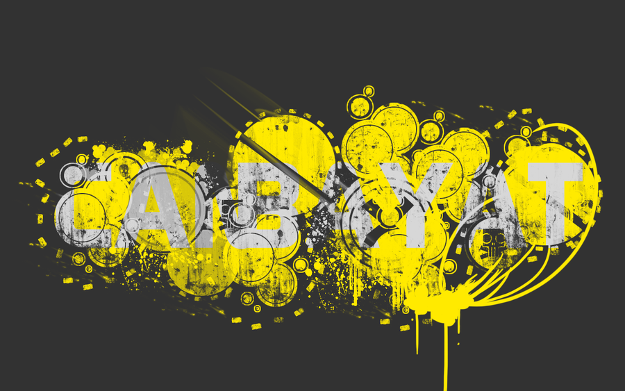 Wallpaper Grey Yellow By