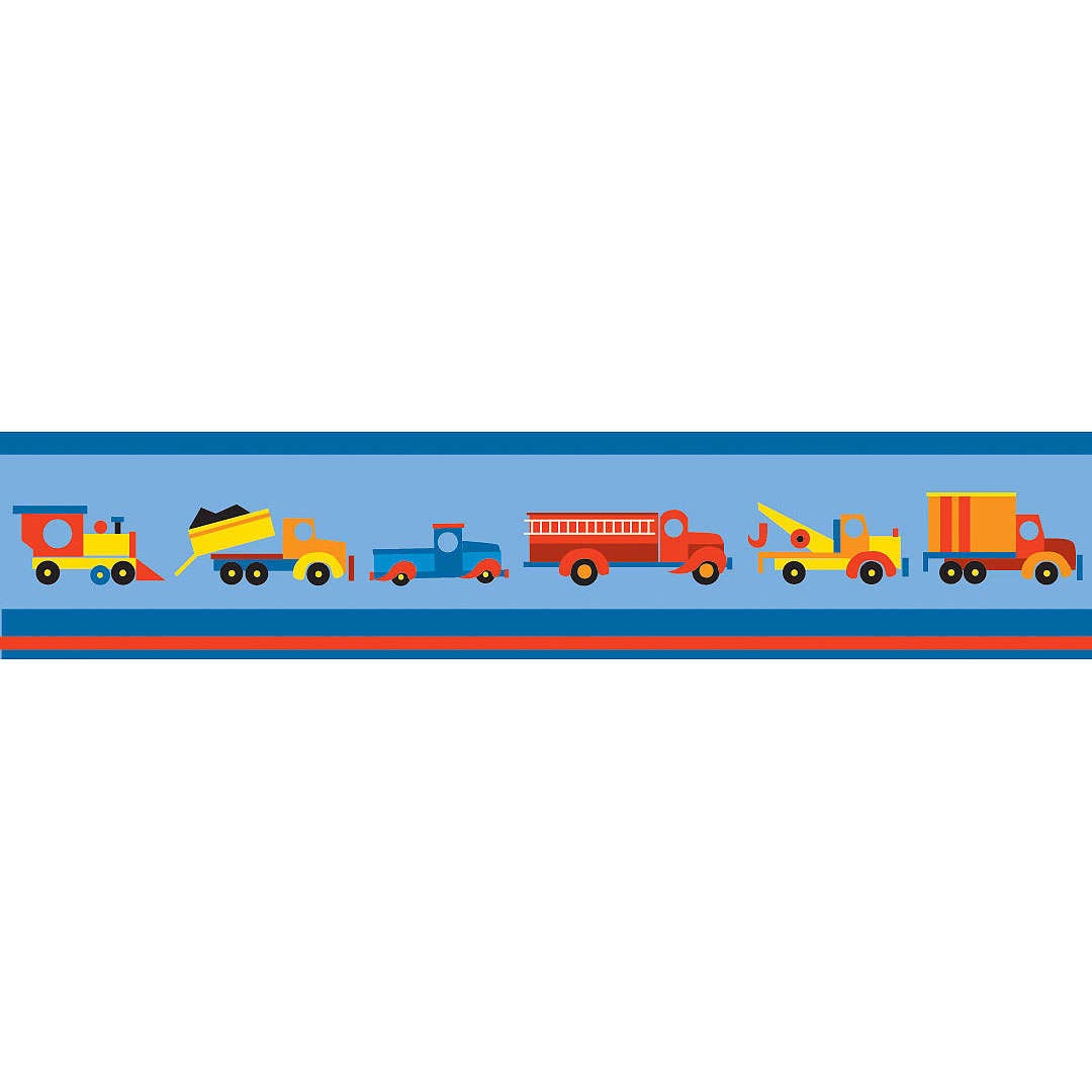 Boys Like Trucks Wallpaper Border by Room Magic