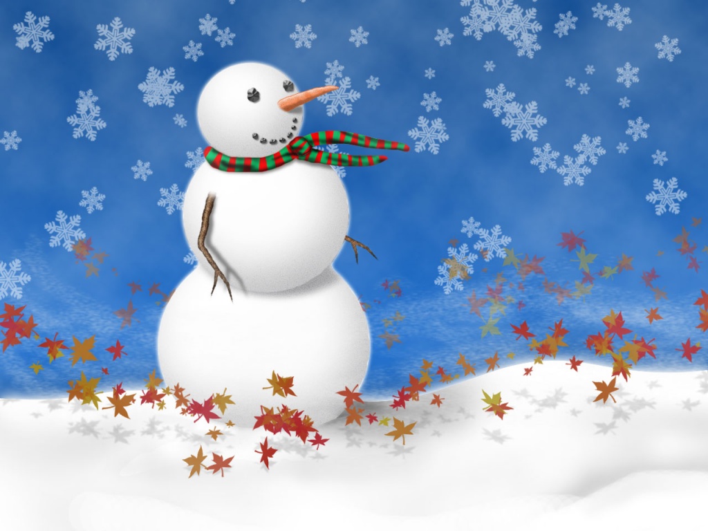 Christmas Snowman Wallpaper And Powerpoint Background Pictures