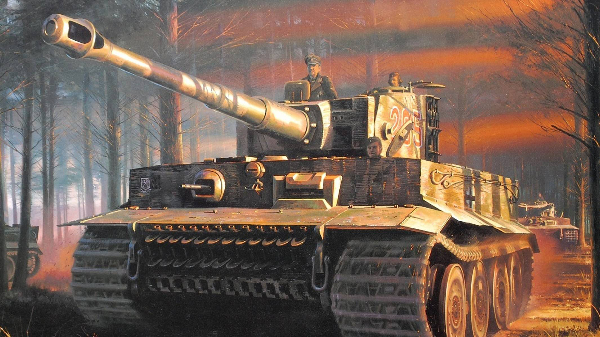 Wallpaper Tiger Tank Figure War Weapon