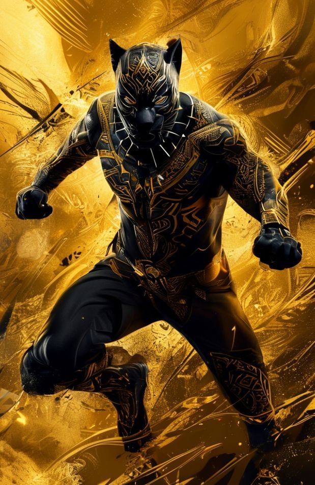 Black Panther Gold Wallpaper