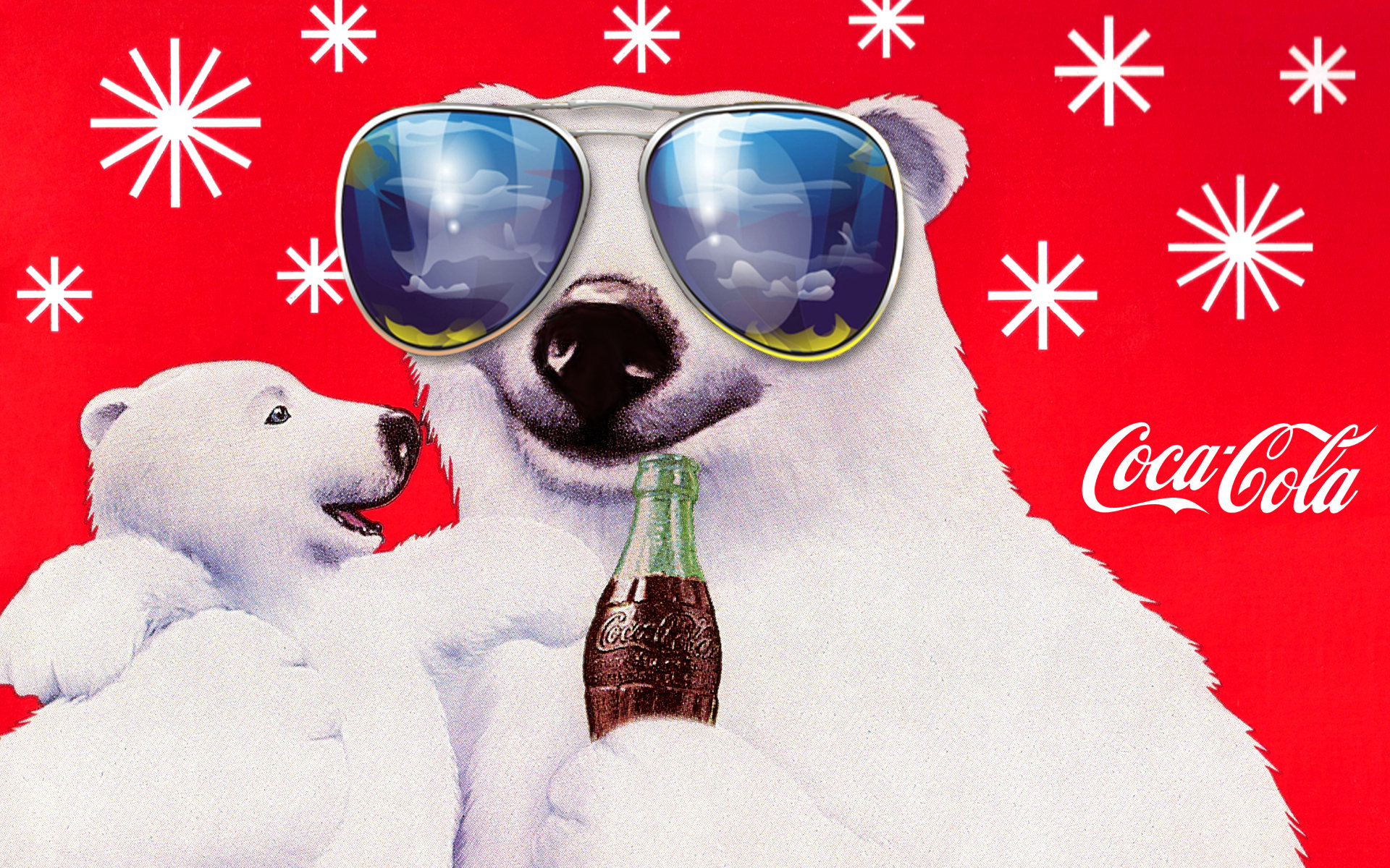 Wallpaper Background Christmas Bears Image