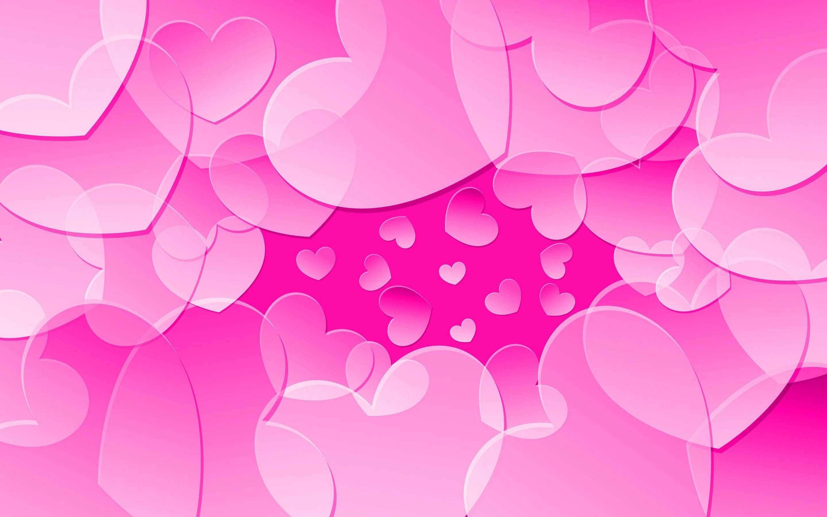 Glitter Pink Hearts X Wallpaper