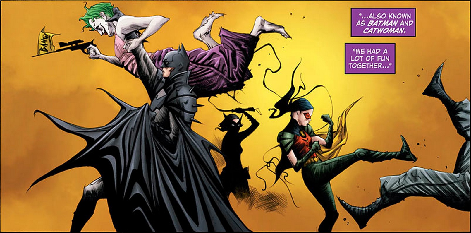 Earth Batman Catwoman And Robin Vs Joker