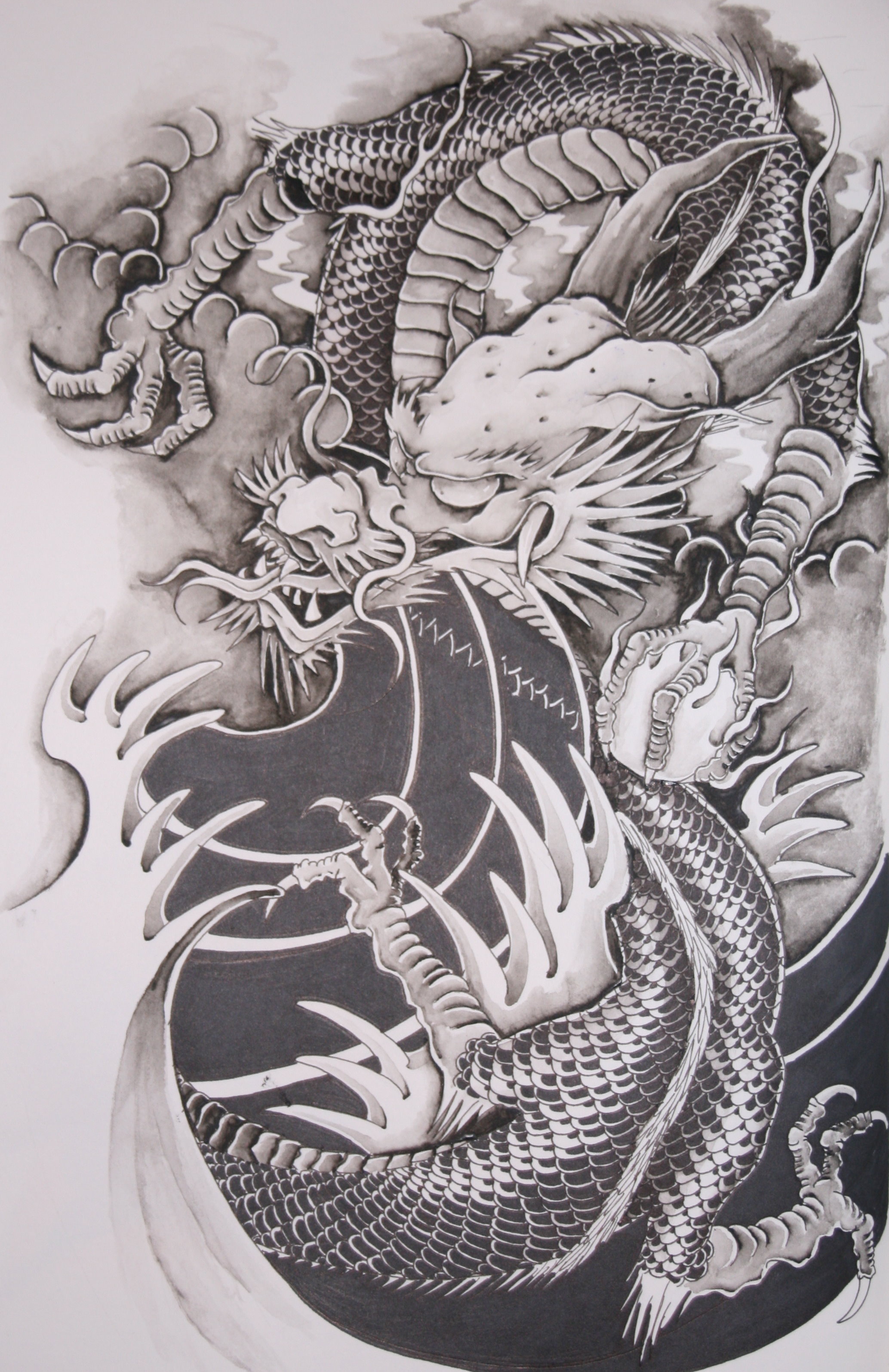 Chinese Dragon Tattoo Wallpaper