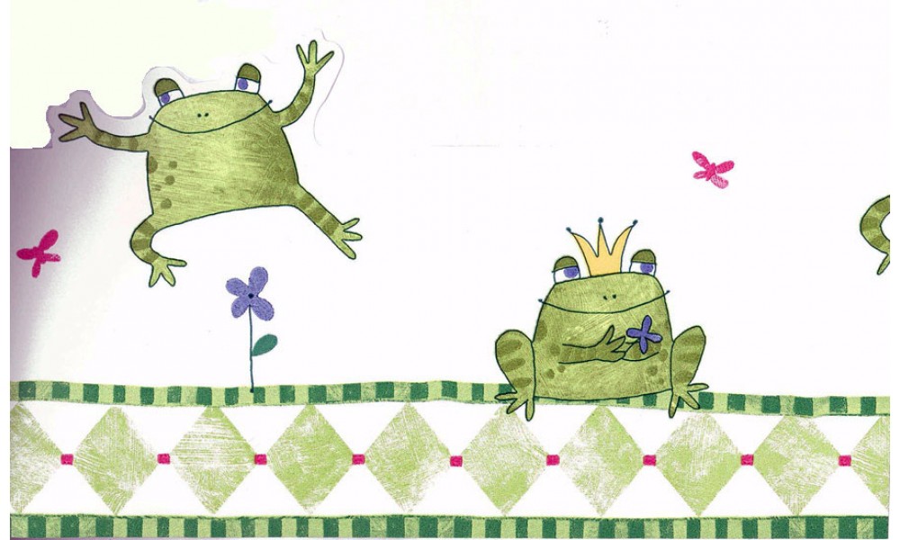 Home Kids Jumping Frogs Wallpaper Border 1000x600