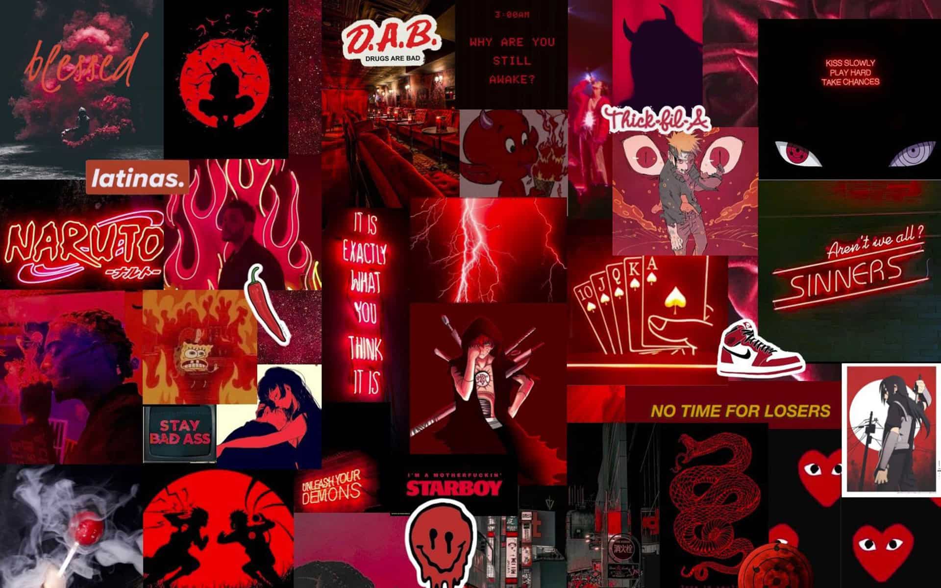 Red And Black Aesthetic Computer Wallpaper