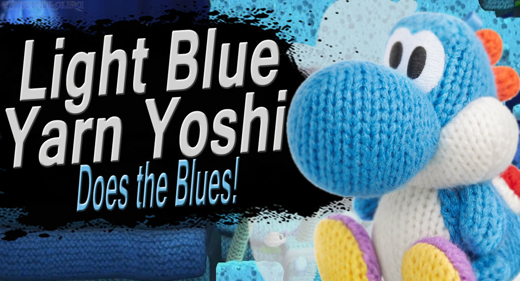 Light Blue Yarn Yoshi Ssb4 Request By Elemental Aura