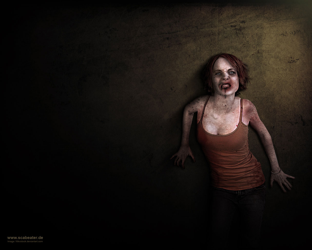 Wallpaper Zombie Girl