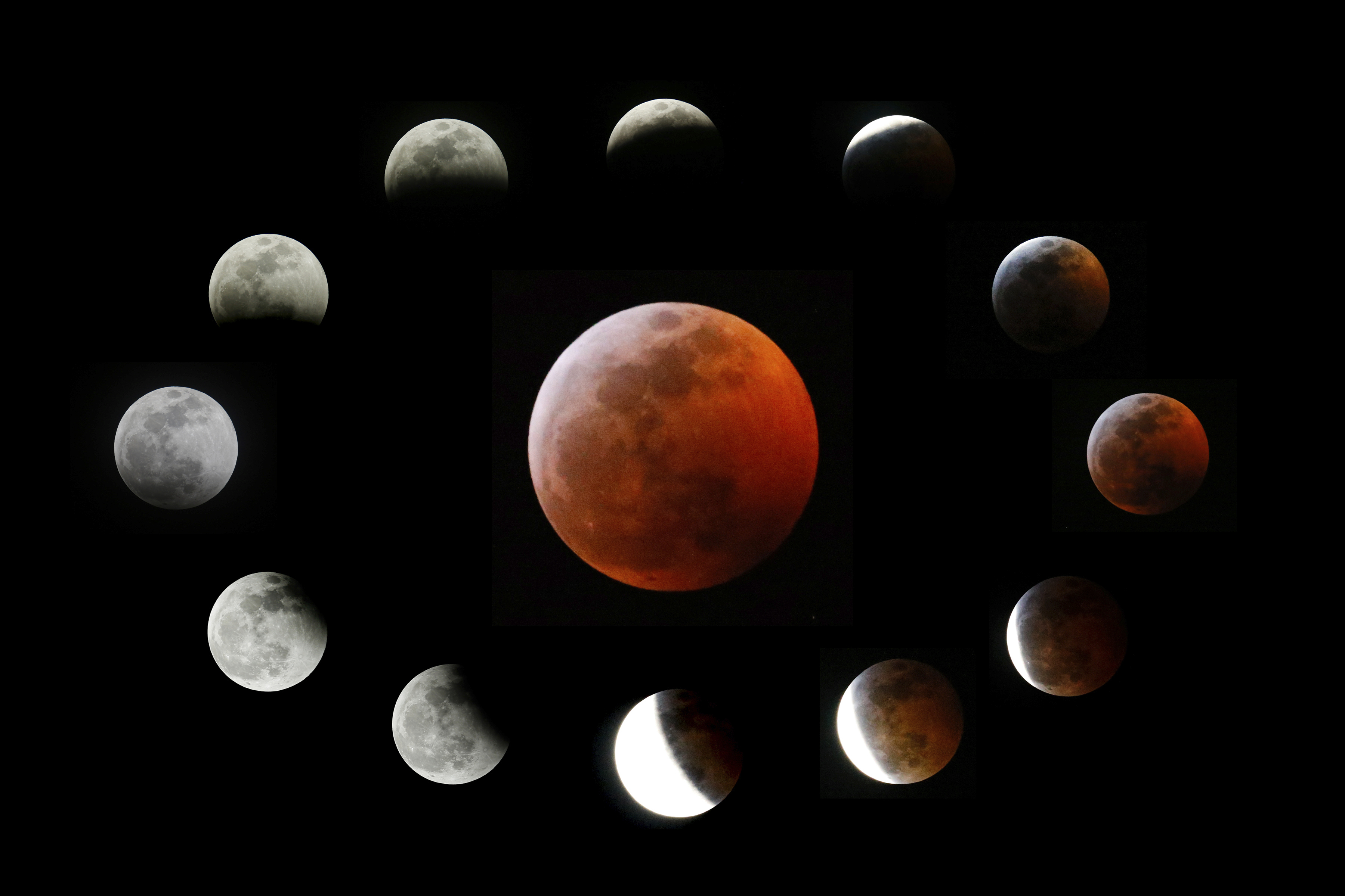 Super Blood Wolf Moon Photos And Videos Of The Lunar Eclipse