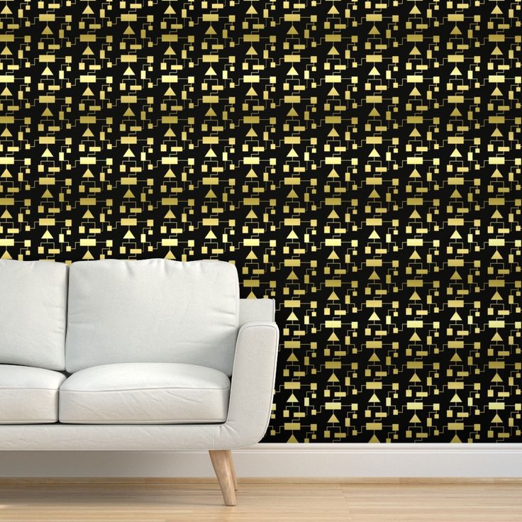 Perpetual Flowchart Gold Wallpaper