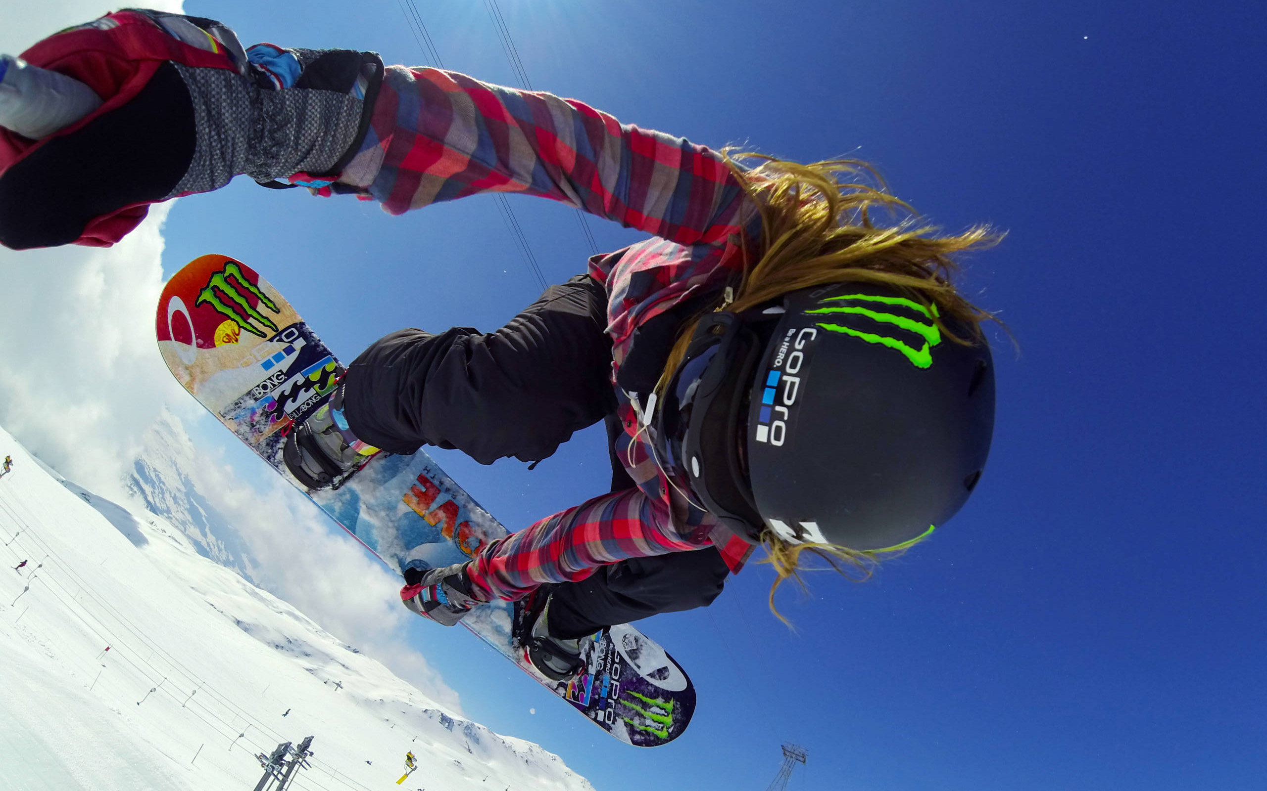 Jamie Anderson Snowboarding Gopro Widescreen And Full HD Wallpaper