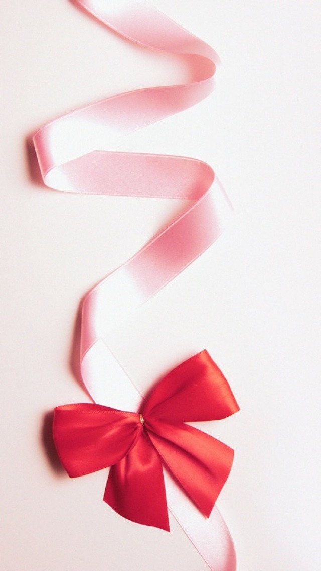 Pink Ribbon And Bow Wallpaper iPhone