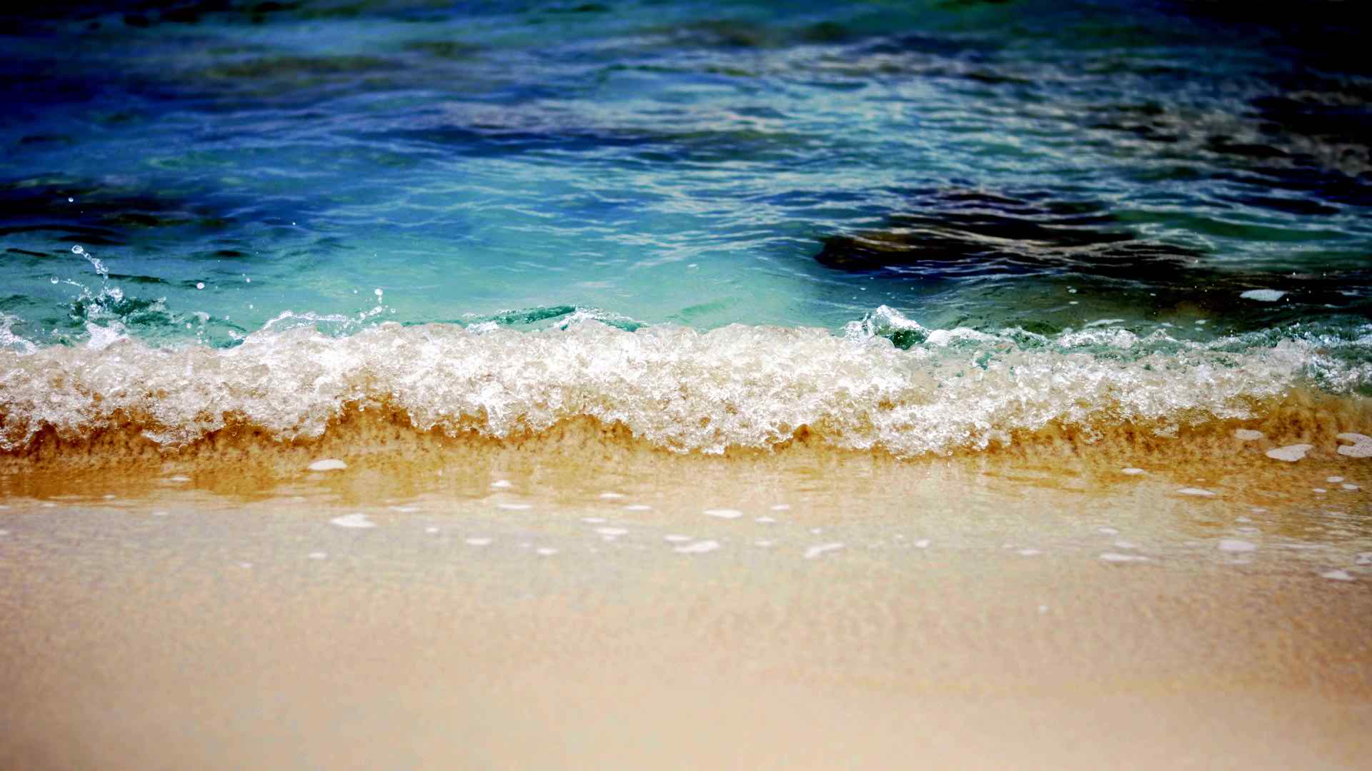 caribbean beach waves high definition desktop wallpaper