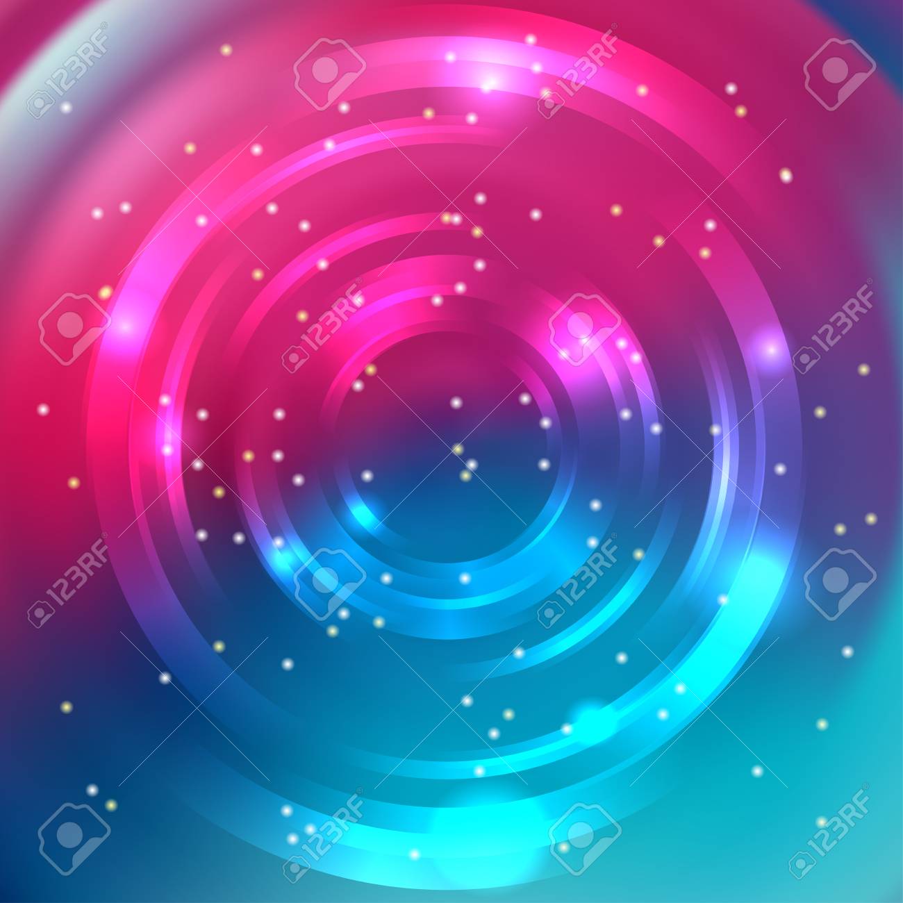 Abstract Colorful Background Shining Circle Tunnel Elegant