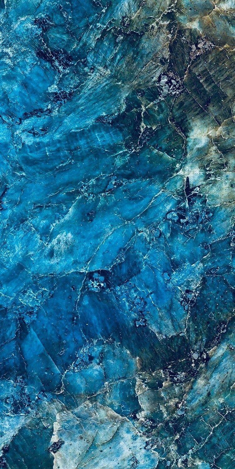 Blue Glitter Marble Wallpaper On